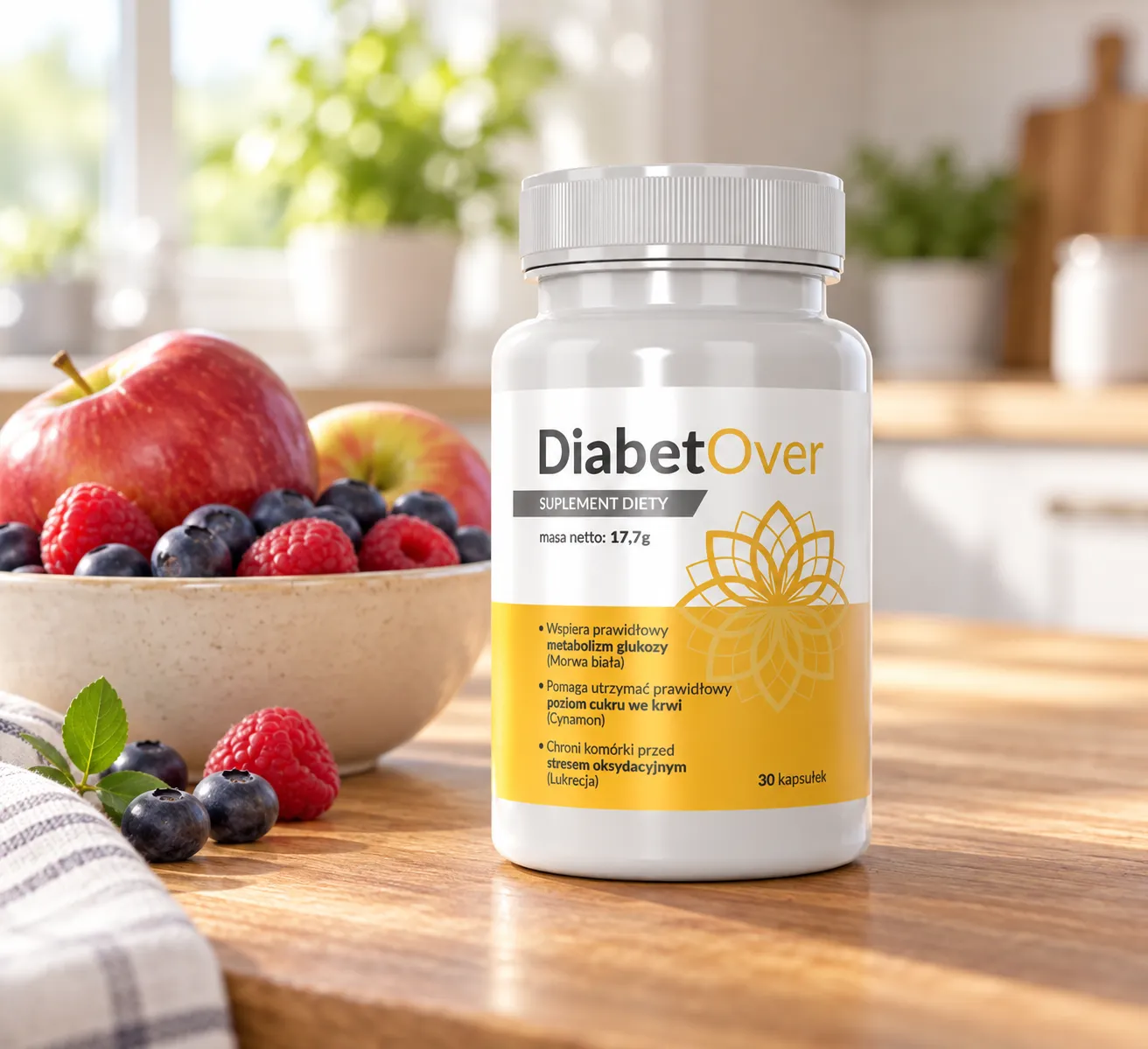 DiabetOver — opakowanie na co dzień