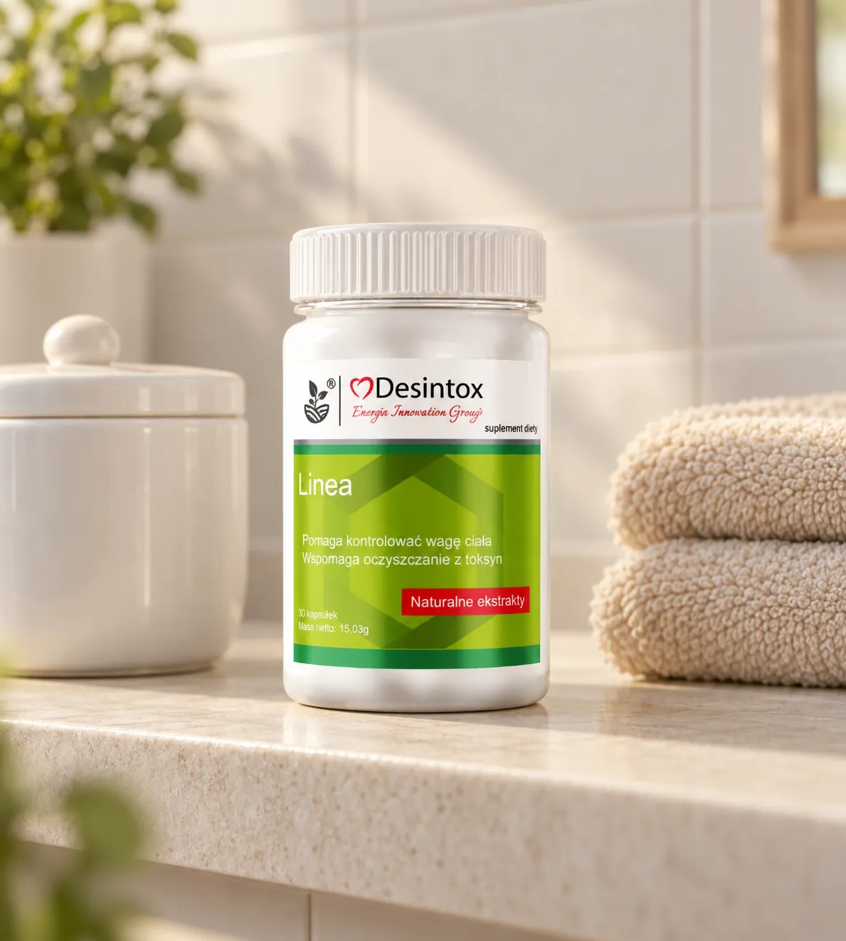Desintox — opakowanie na co dzień