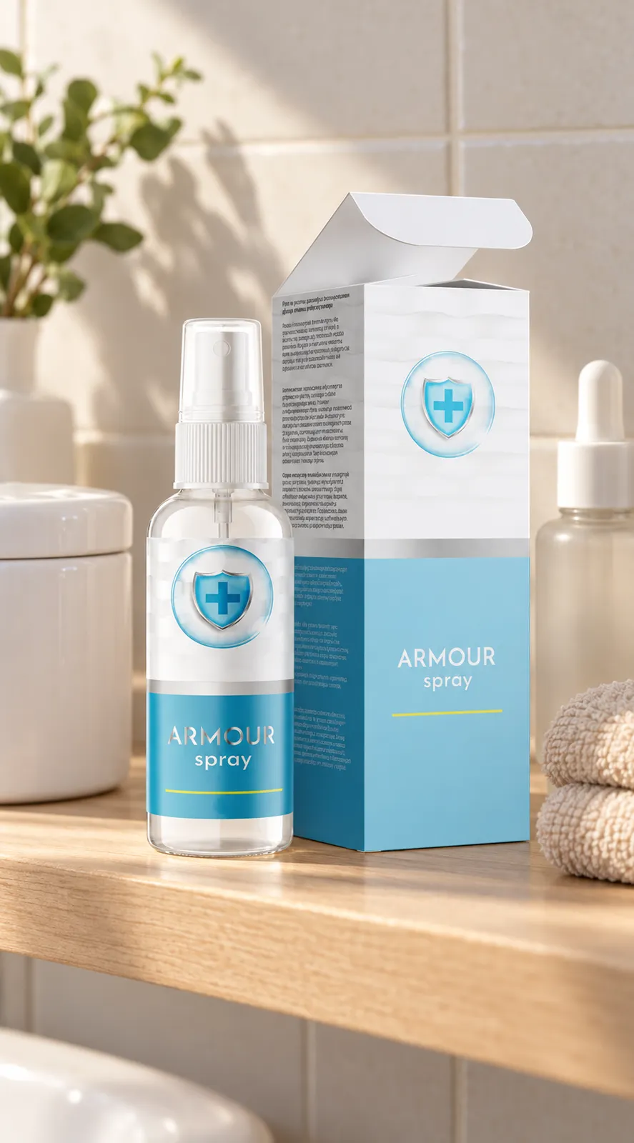 Armour Spray — opakowanie na co dzień